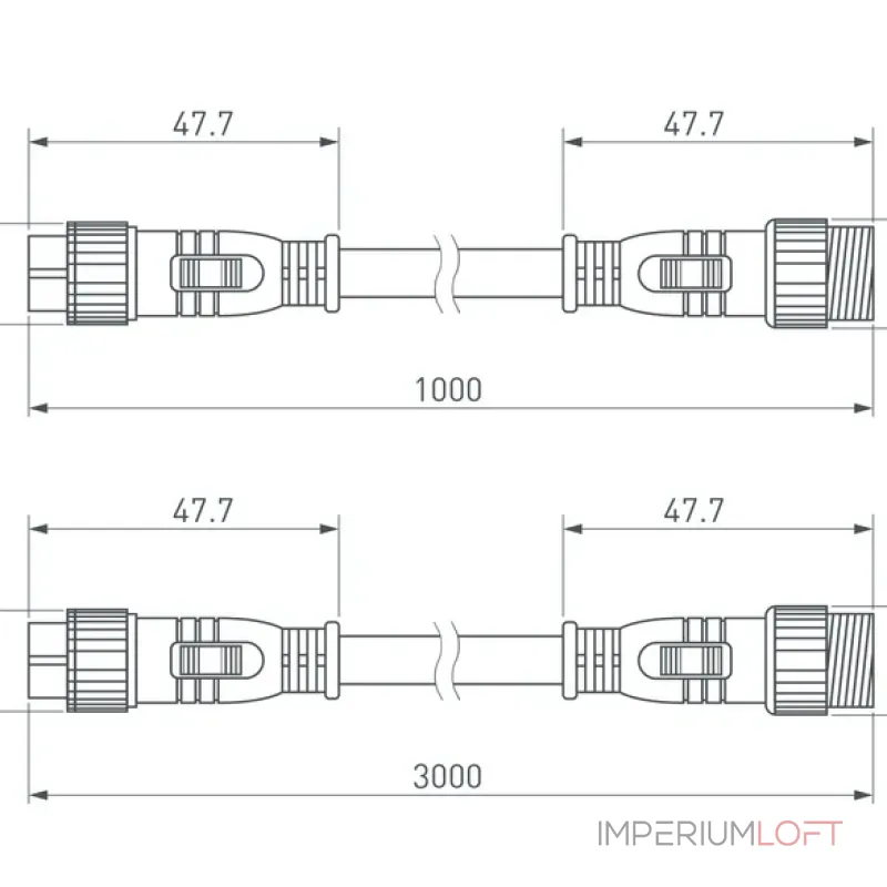 Коннектор питания ARL-LINE-3pin-3000-CON-MF (230V, IP66) Arlight 038888