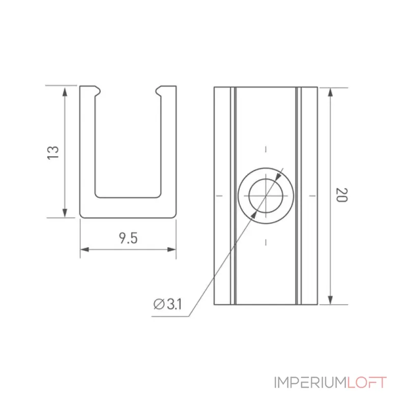Клипса для крепления герметичной ленты AURORA-1206-CLIP CLEAR Arlight 039354