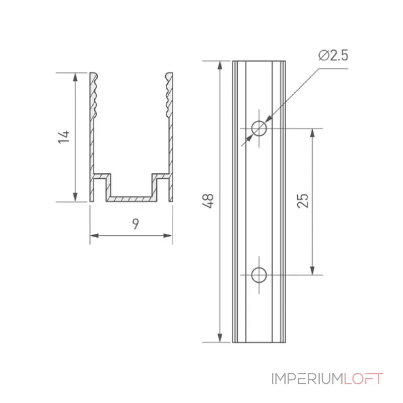 Клипса для крепления герметичной ленты AURORA-1608-CLIP ANOD Arlight 039356