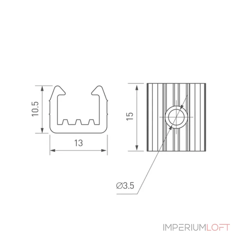 Клипса для крепления герметичной ленты AURORA-1608-CLIP CLEAR Arlight 039357
