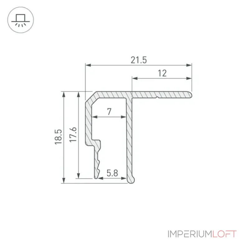 Профиль для светодиодной ленты STRETCH-CEIL-TECH-2500 Arlight 039484