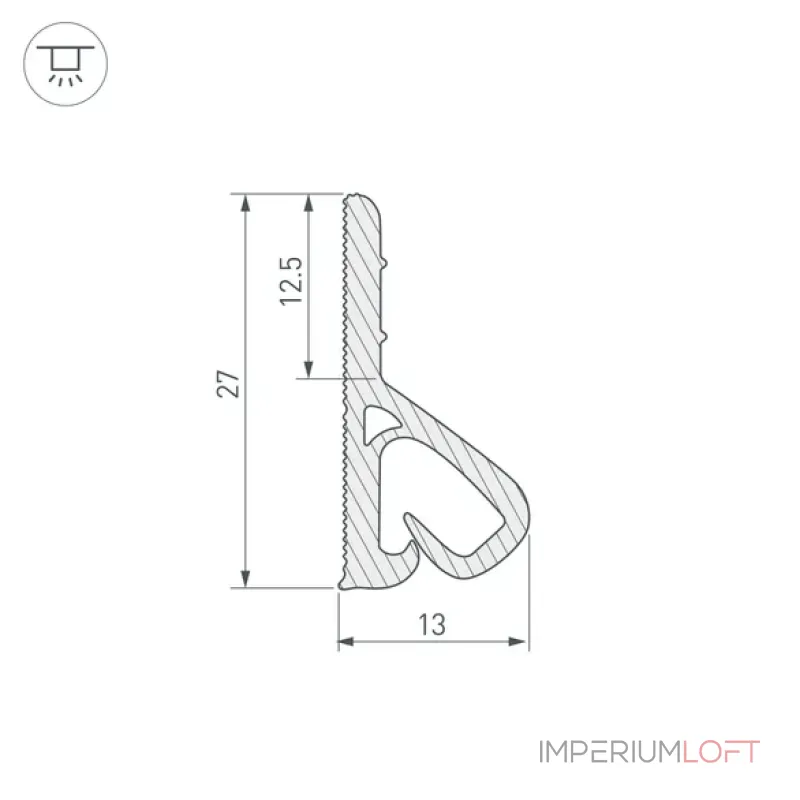 Профиль для светодиодной ленты STRETCH-WALL-TEXTILE-2600 Arlight 039518