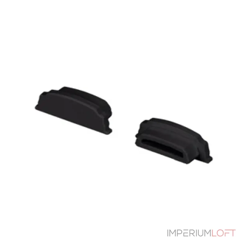 Заглушка ARH-BENT-W18 BLACK с отверстием Arlight 039589