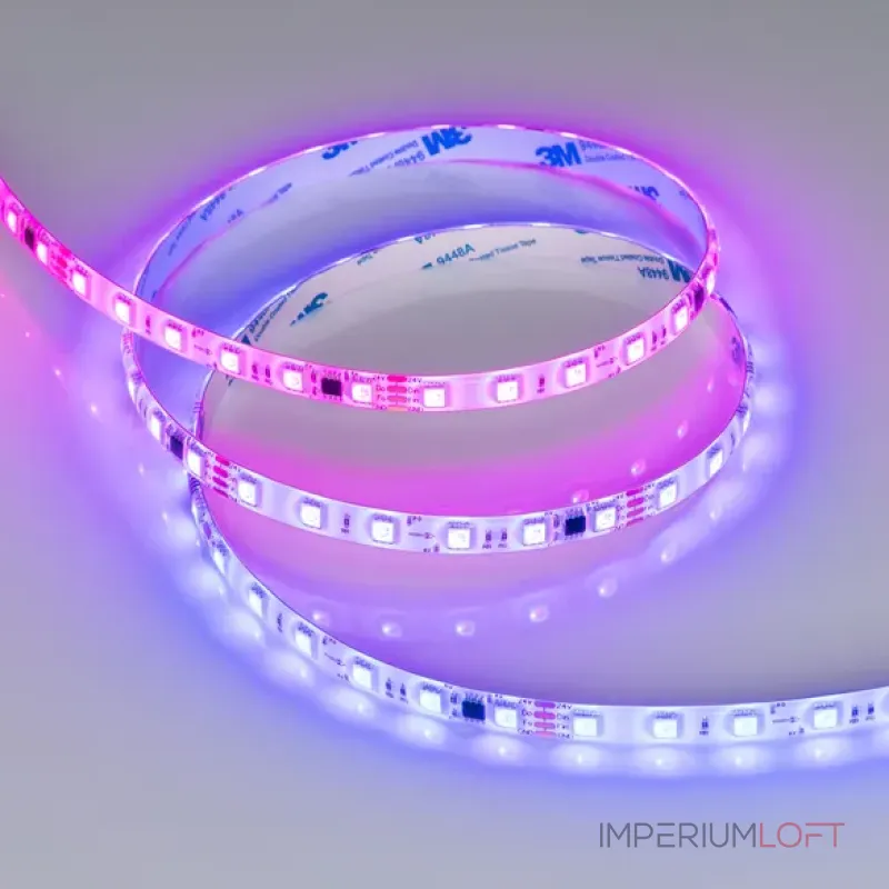 Светодиодная лента герметичная SPI-SE-B60-10mm 24V RGB-PX6-BPT (12W/m, IP65, 5060, 5m, бегущий огонь) Arlight 039601