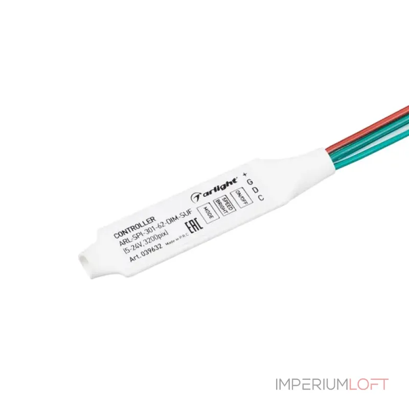 Контроллер ARL-SPI-301-62-DIM-SUF (5-24V, 3200pix, IP20) Arlight 039632 Контроллер ARL-SPI-301-62-DIM-SUF (5-24V, 3200pix, IP20) Arlight 039632
