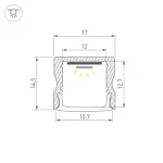 Профиль для светодиодной ленты ARH-LINE-1715-2000 WHITE GOLD Arlight 039988