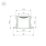 Профиль для светодиодной ленты ARH-LINE-2315-F-2000 WHITE GOLD Arlight 039991