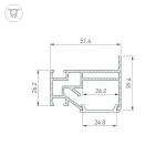 Профиль для светодиодной ленты STRETCH-25-WALL-SIDE-2000 Arlight 040061