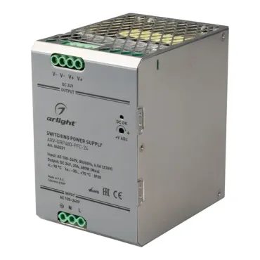 Блок питания ARV-DRP480-PFC-24 (24V, 20A, 480W, IP20) Arlight 040231