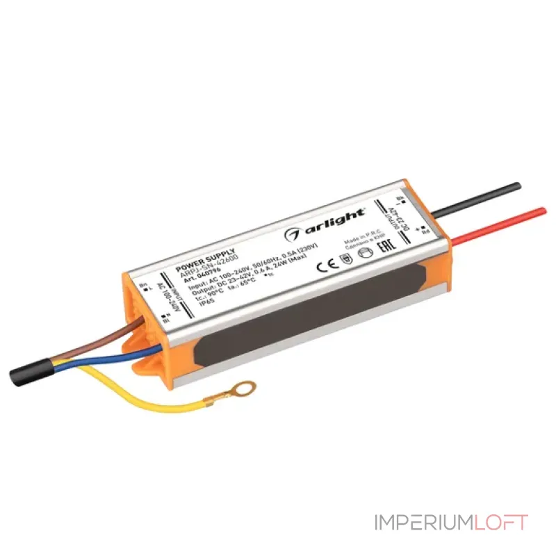 Блок питания ARPJ-SN-42600 (24W, 23-42V, 600mA, IP65) Arlight 040796 Блок питания ARPJ-SN-42600 (24W, 23-42V, 600mA, IP65) Arlight 040796