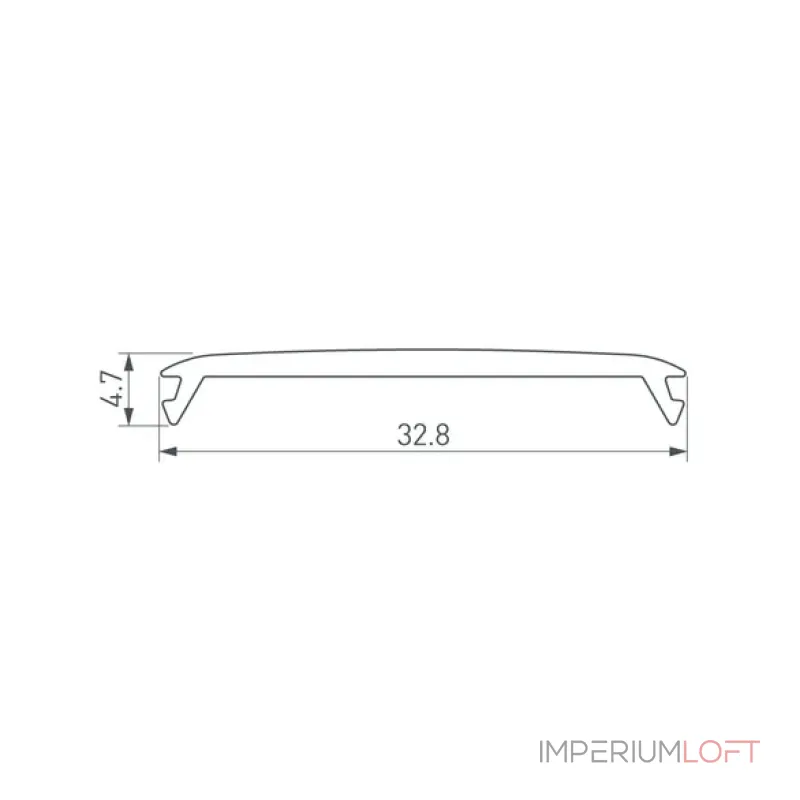 Рассеиватель для профиля STRETCH-S-35-CEIL-CENTER-10m (GAMMA35) Arlight 40821