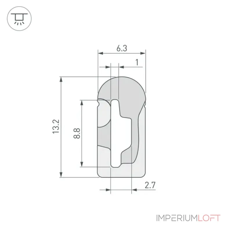 Гибкий профиль WPH-FLEX-0613-SIDE-S8-10m WHITE Arlight 040826