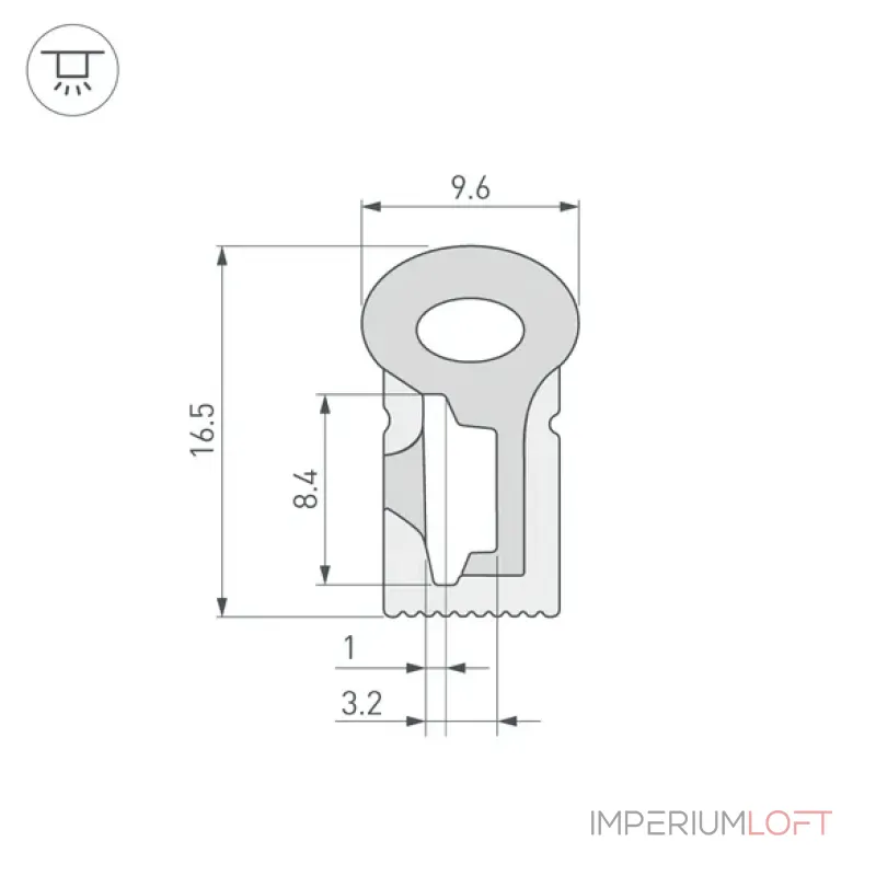 Гибкий профиль WPH-FLEX-0817-SIDE-S8-10m WHITE Arlight 040827