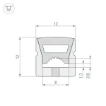 Гибкий профиль WPH-FLEX-1212-TOP-S8-10m WHITE Arlight 040829
