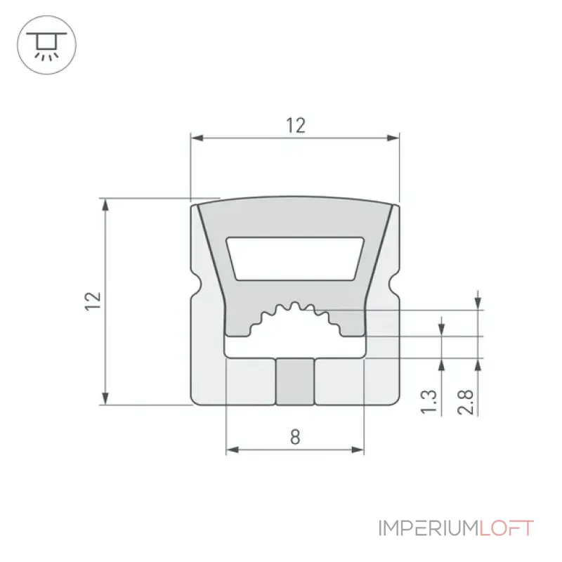 Гибкий профиль WPH-FLEX-1212-TOP-S8-10m WHITE Arlight 040829