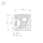 Гибкий профиль WPH-FLEX-1616-SIDE-S11-50m WHITE Arlight 040831(1)
