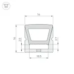 Гибкий профиль WPH-FLEX-1616-TOP-S11-50m WHITE Arlight 040832