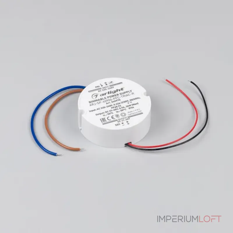 Arlight Блок питания ARJ-SP-40900-PFC-TRIAC-R 36Вт 27-40В 900mA IP44 040970