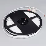 Светодиодная лента герметичная MOONLIGHT-SIDE-A168-4x10mm 24V White6000 (7.2W/m, IP65, 5m, wire x2, Вывод прямой) Arlight 040993