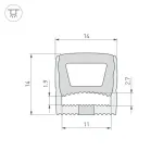 Гибкий профиль WPH-FLEX-1414-TOP-S11-20m WHITE Arlight 041092