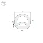 Гибкий профиль WPH-FLEX-D20-TOP-S10-20m WHITE Arlight 041095