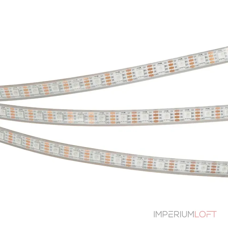 Светодиодная лента герметичная SPI-P-B60-12mm 5V RGB-PX1-BPT (12W/m, IP66, 5060, 5m, бегущий огонь) Arlight 041167