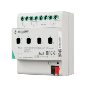 Arlight INTELLIGENT Релейный модуль KNX-7043-82-DRO-DIN BUS 4x16А KNX Secure IARL IP20 041225 Arlight INTELLIGENT Релейный модуль KNX-7043-82-DRO-DIN BUS 4x16А KNX Secure IARL IP20 041225