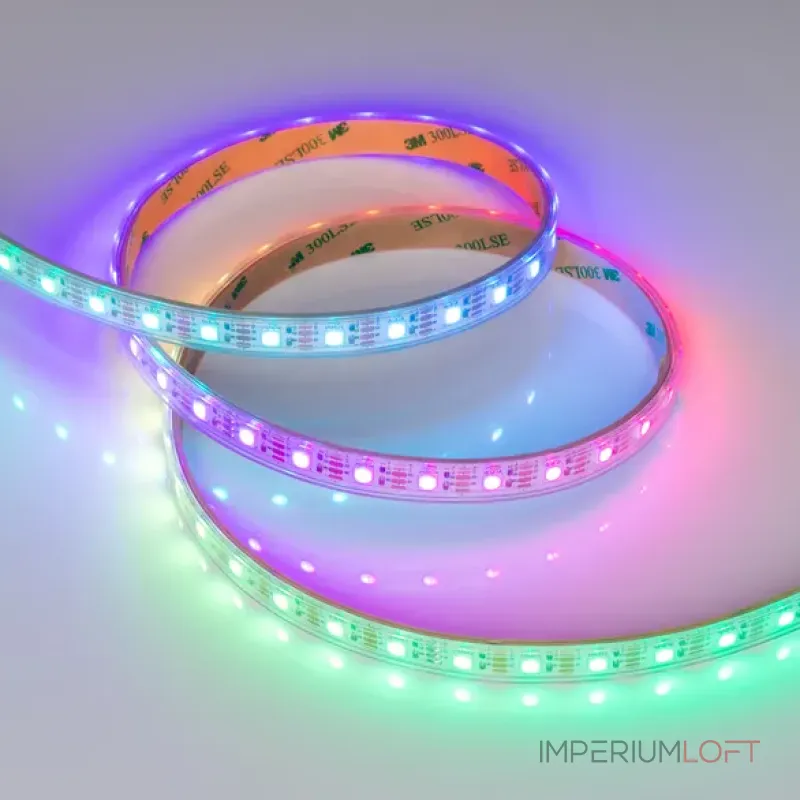 Светодиодная лента герметичная SPI-P-B60-12mm 12V RGB-PX1-BPT (8W/m, IP66, 5060, 5m, бегущий огонь) Arlight 041615(1)