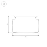 Рассеиватель SL-LINE-W20-145deg-2400 BLOCK FROST-PM Arlight 041797