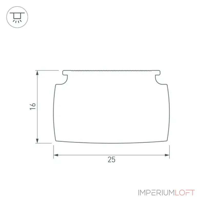 Рассеиватель SL-LINE-W20-145deg-2400 BLOCK FROST-PM Arlight 041797