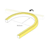 Светодиодная лента герметичная MOONLIGHT-TOP-U-A156-13x12mm 24V Warm3000 (11W/m, IP67, 5m, wire x2, Вывод боковой) Arlight 042779