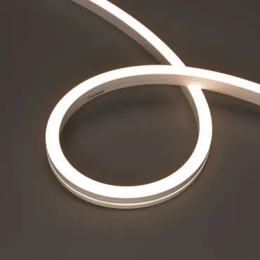 Светодиодная лента герметичная MOONLIGHT-SIDE-A140-12x17mm 24V Warm3500 (9.6W/m, IP67, 5m, wire x2, Вывод боковой) Arlight 042785
