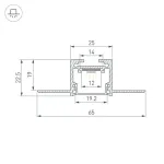 Профиль для светодиодной ленты SL-LINIA20-FANTOM-2500 WHITE Arlight 043118