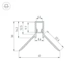 Профиль для светодиодной ленты DECORE-S6-INT-COMFORT-2000 ANOD внутренний Arlight 043161