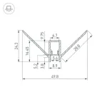 Профиль для светодиодной ленты DECORE-S6-EXT-COMFORT-2000 ANOD внешний Arlight 043162