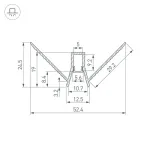 Профиль для светодиодной ленты DECORE-S6-EXT-V-COMFORT-2000 ANOD внешний Arlight 043163