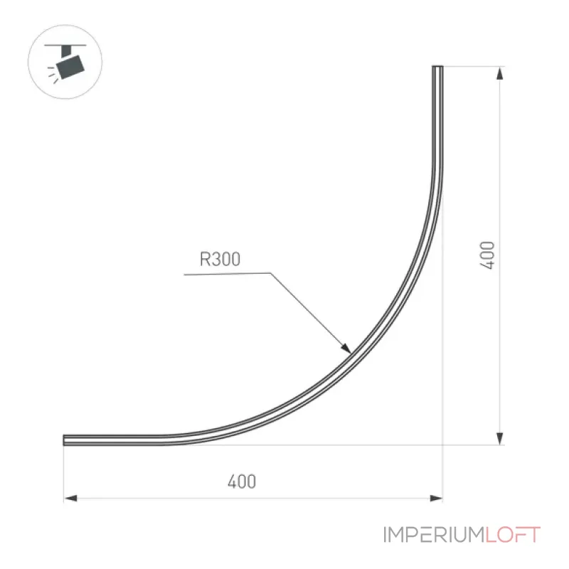 Трек MAG-MICROCOSM-TRACK-1115-ARC-R600 (BK) Arlight MAG-MICROCOSM 043247(1)
