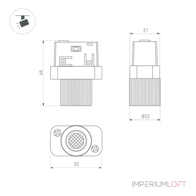 Трековый светильник Arlight ORIENT BABY 43296