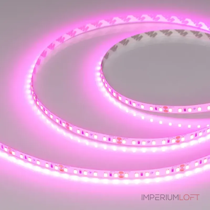 Светодиодная лента RT-A120-8mm 24V Magenta (9.6W/m, IP20, 2835, 5m) Arlight 043381 Светодиодная лента RT-A120-8mm 24V Magenta (9.6W/m, IP20, 2835, 5m) Arlight 043381