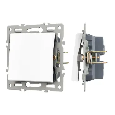 Механизм выключателя одноклавишный непроходной SWT-MK01-PL-WH (250V, 16A) Arlight 043710