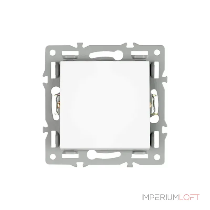 Механизм выключателя одноклавишный непроходной SWT-MK01-PL-WH (250V, 16A) Arlight 043710