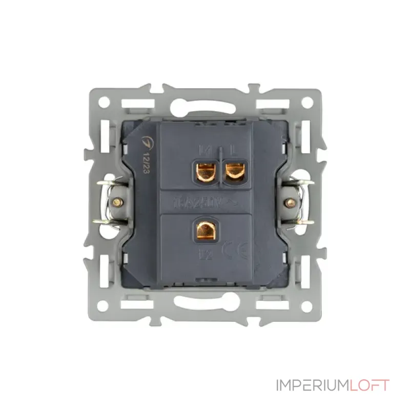 Механизм выключателя одноклавишный проходной SWT-MKP1-PL-WH (250V, 16A) Arlight 043714