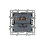 Механизм выключателя двухклавишный непроходной SWT-MK02-PL-WH (250V, 16A) Arlight 043724