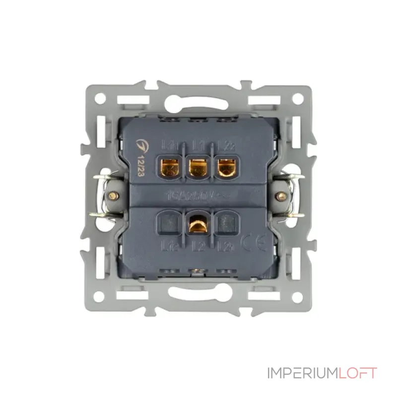 Механизм выключателя двухклавишный непроходной SWT-MK02-PL-WH (250V, 16A) Arlight 043724 Механизм выключателя двухклавишный непроходной SWT-MK02-PL-WH (250V, 16A) Arlight 043724