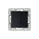 Механизм выключателя двухклавишный непроходной SWT-MK02-PL-BK (250V, 16A) Arlight 043725