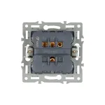 Механизм выключателя двухклавишный непроходной SWT-MK02-PL-BK (250V, 16A) Arlight 043725
