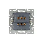 Механизм выключателя двухклавишный проходной SWT-MKP2-PL-BK (250V, 16A) Arlight 043728