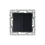 Механизм выключателя двухклавишный проходной SWT-MKP2-PL-BK (250V, 16A) Arlight 043728
