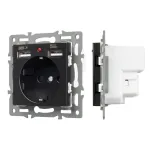 Механизм розетки с USB зарядкой SCT-MUAA-PL-BK (250V, 16A) Arlight 043734