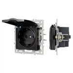 Механизм розетки влагозащищённый SCT-MCP-PL-BK (250V, 16A) Arlight 043746